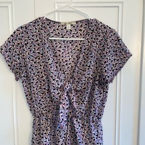 Purple flowy summer romper